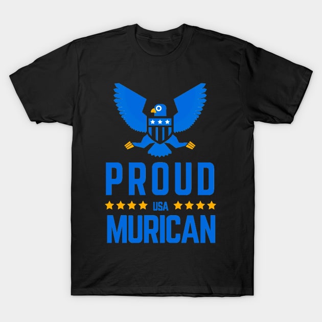 Proud American - Murica Merica USA Patriot T-Shirt by ballhard
